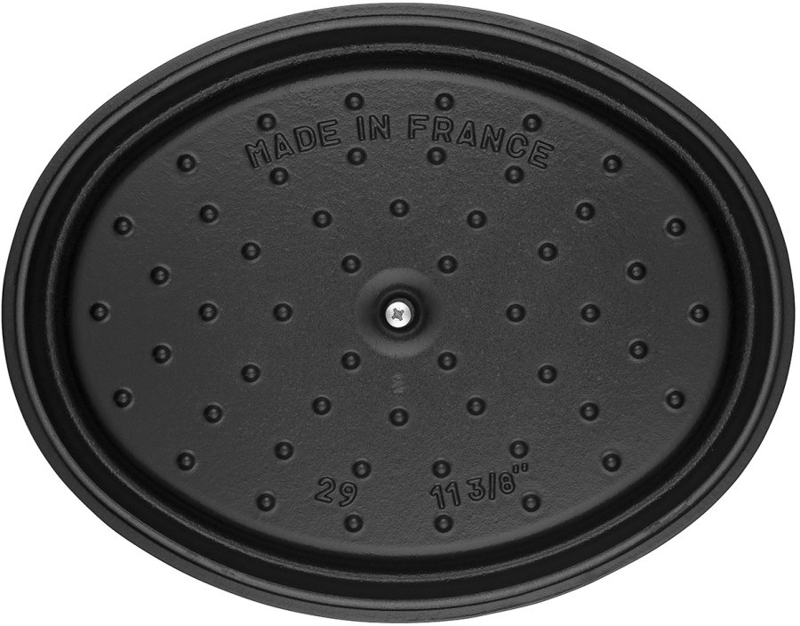 Staub Oval Stbejerngryde 29 cm, Sort