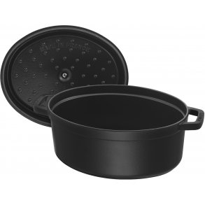Staub Oval Støbejerngryde 17 cm/1 L, Sort