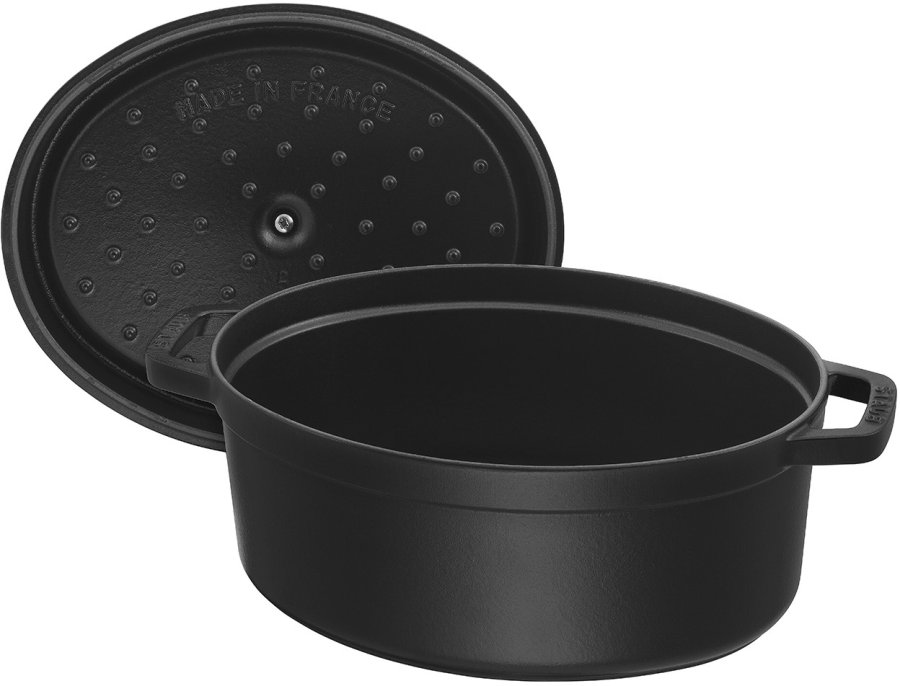 Staub Oval Brter aus Gusseisen 17 cm, Schwarz