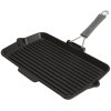 Staub Grillpfanne mit Klappgriff 34x21 cm, Schwarz