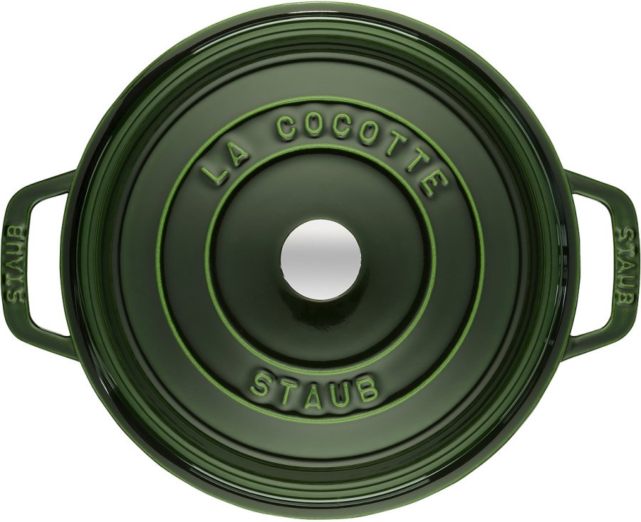 Staub Rund Gryde 28 cm Stbejern, grn
