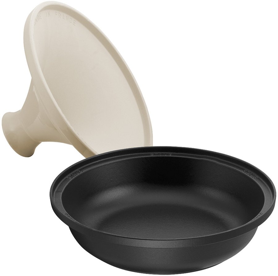 Staub Tagine 28 cm, sort - Creme.