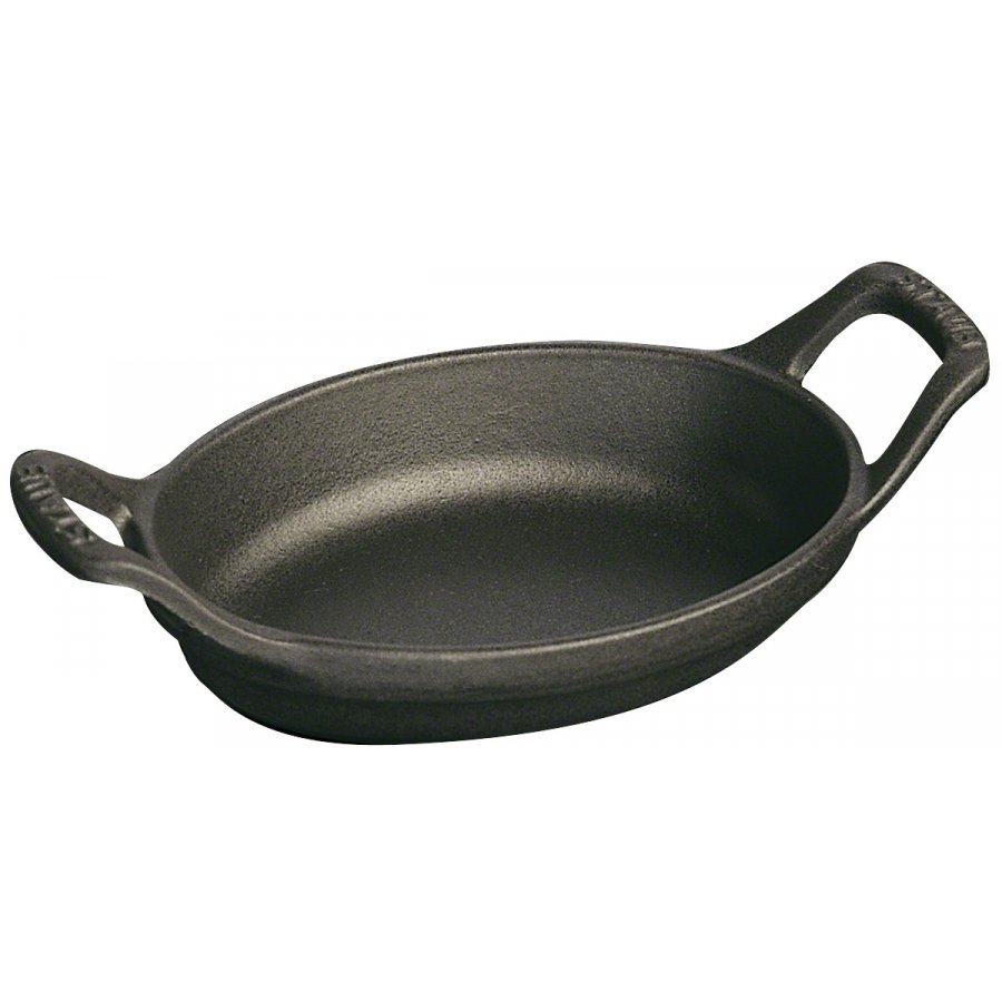 Staub Ovale Auflaufform Steinzeug 15 cm, Schwarz