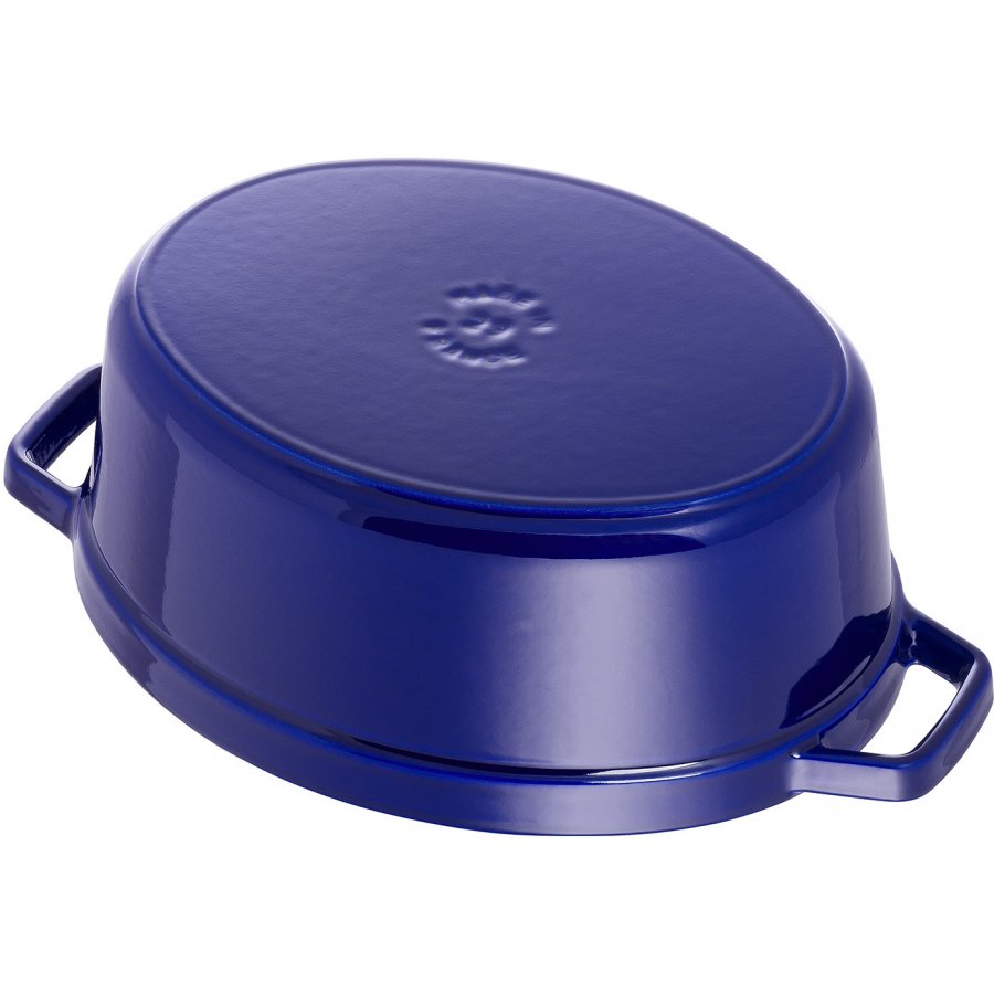 Staub Oval Brter aus Gusseisen 31 cm, Dunkelblau