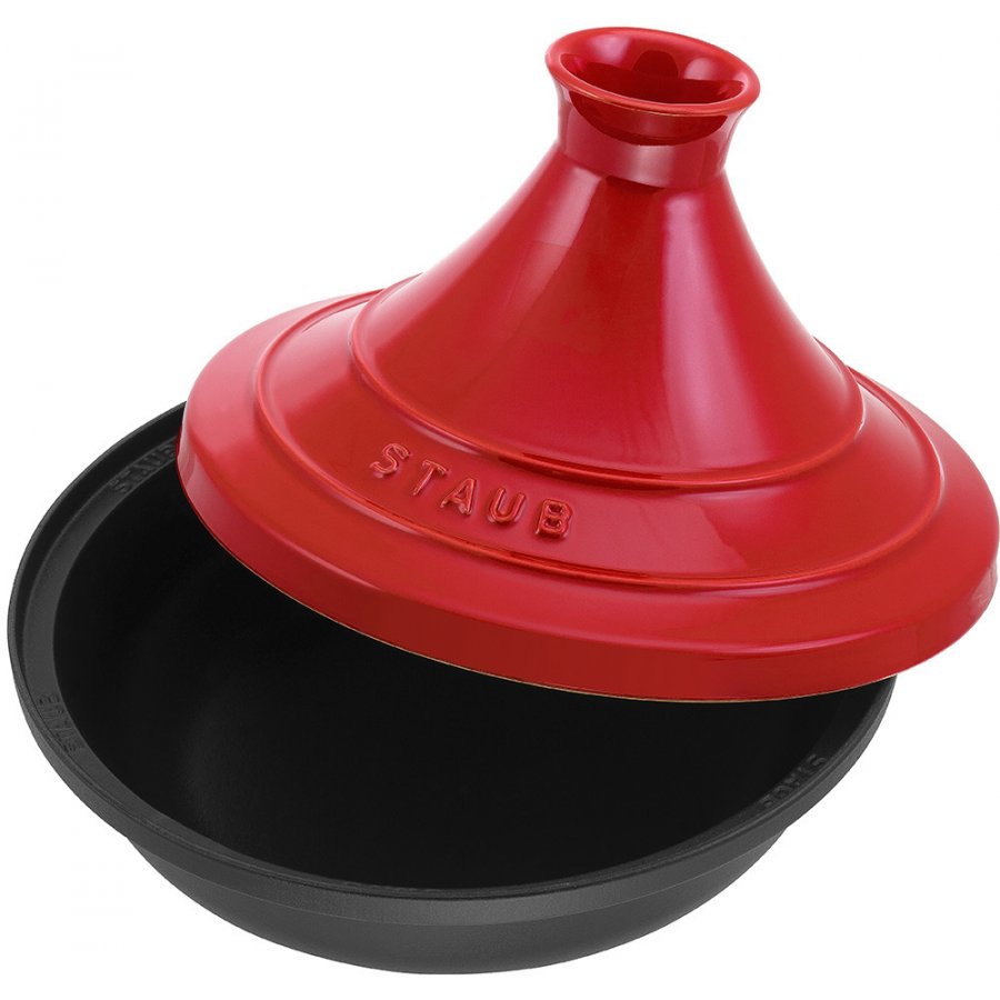 Staub Tagine 28 cm, Schwarz/Rot