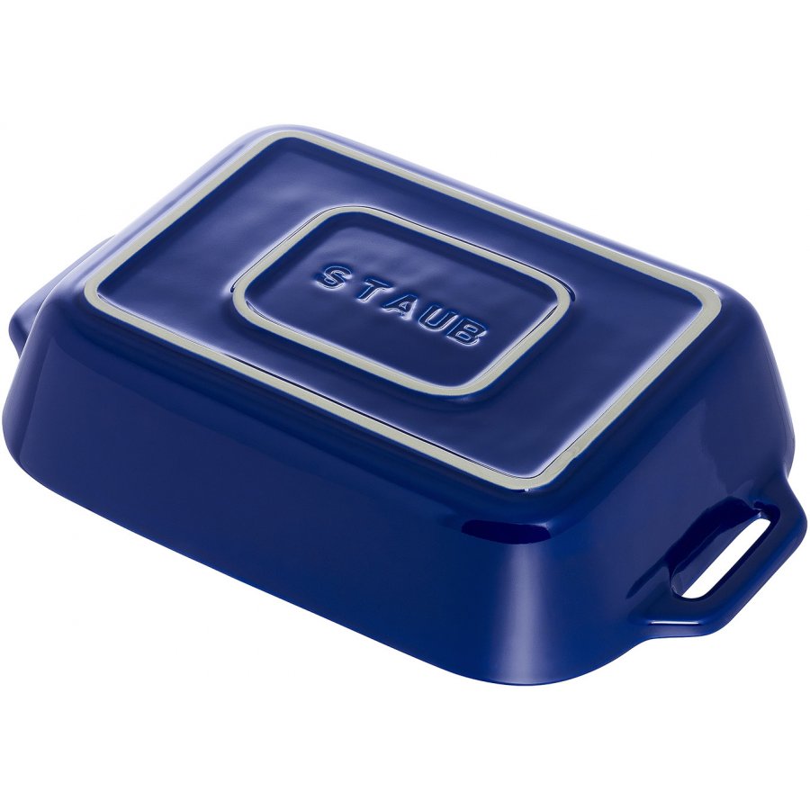 Staub Rect. Ofenform Keramik 14x11 cm, Blau