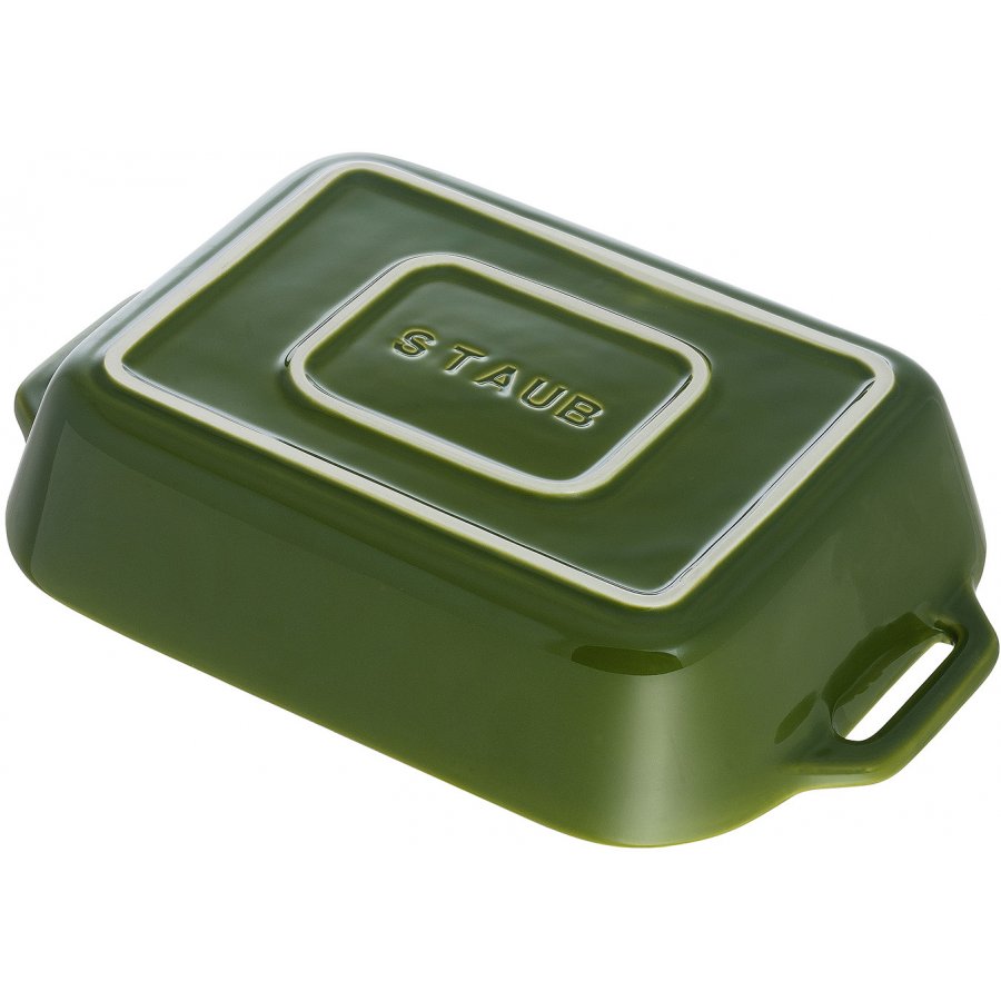 Staub Rect. Ofenform Keramik 20x16 cm, Grn