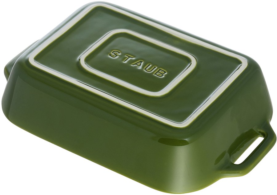 Staub Rect. Ofenform Keramik 20x16 cm, Grn