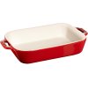 Staub Rect. Ofenform Keramik 20x16 cm, Rot