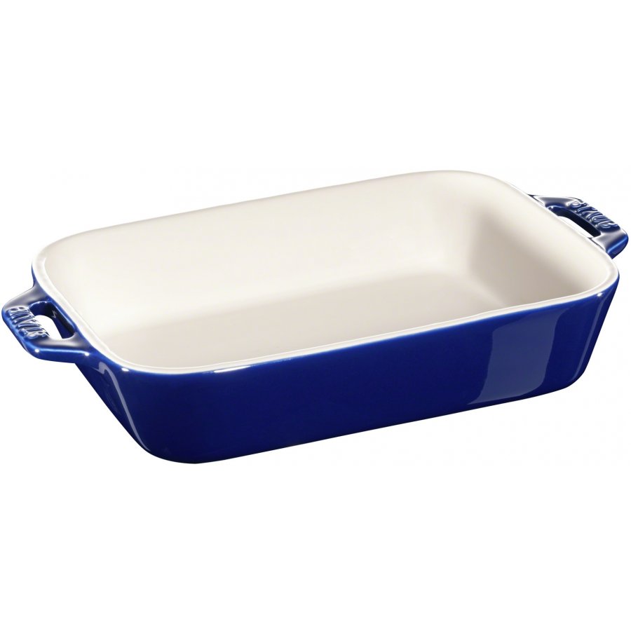 Staub Rect. Ofenform Keramik 20x16 cm, Blau