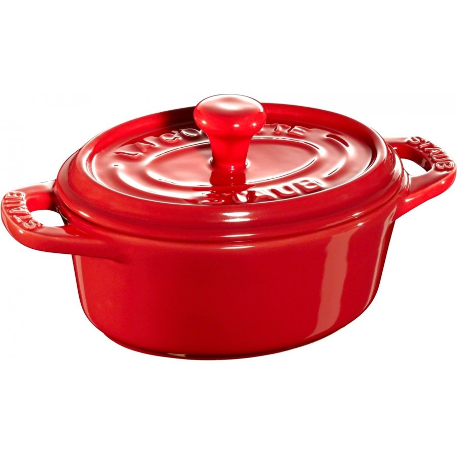 Staub Mini Cocotte oval stentj 11 cm, rd