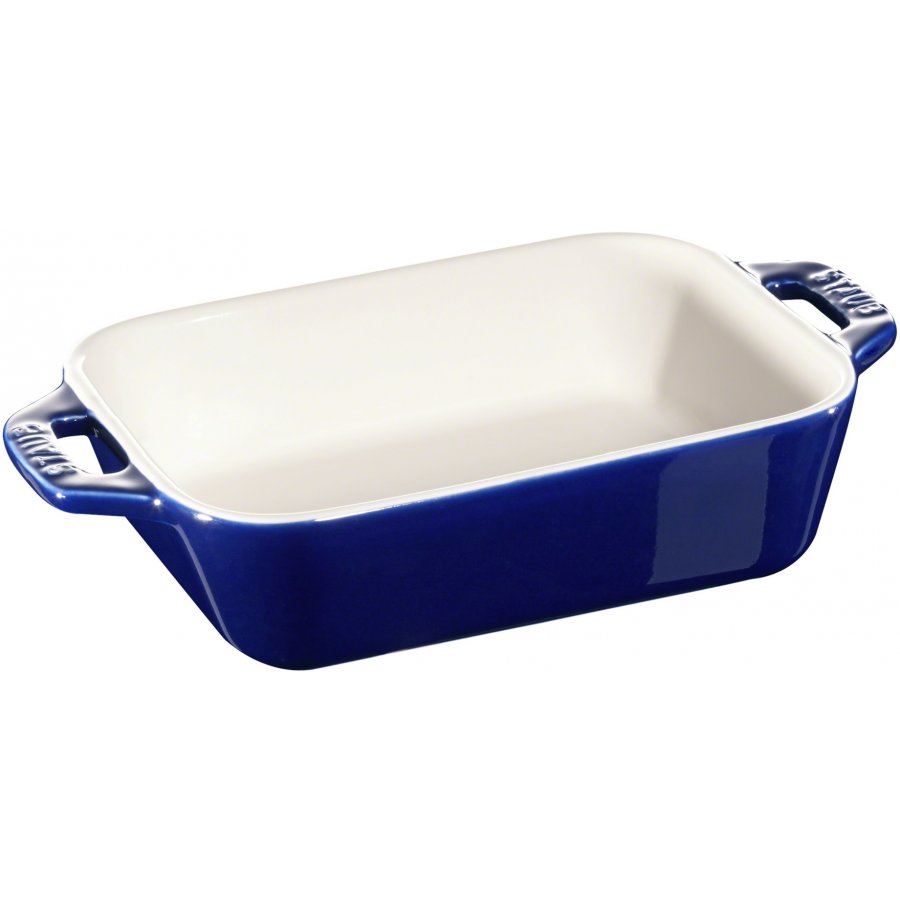 Staub Rect. Ofenform Keramik 14x11 cm, Blau