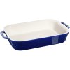 Staub Rect. Ofenform Keramik 34x24 cm, Blau