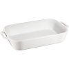 Staub Rect. Ofenform Keramik 34x24 cm, Wei