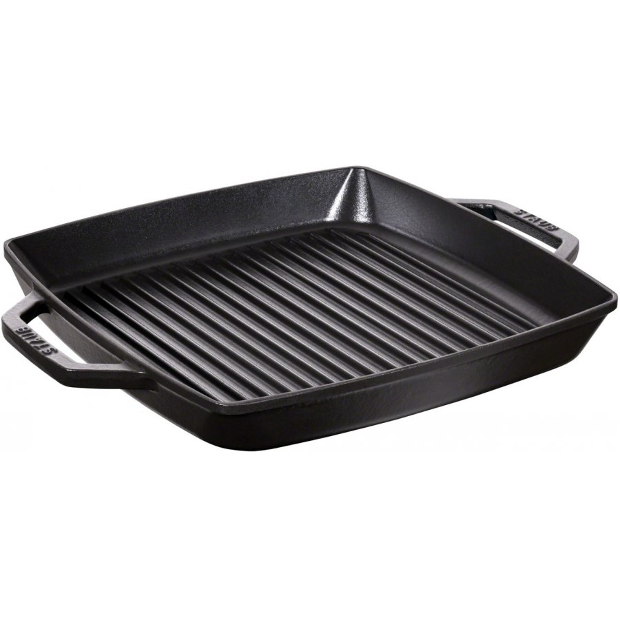 Staub Grillpfanne mit Griff 33 cm, Schwarz