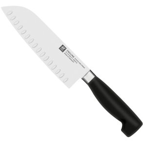 Zwilling FOUR STAR Santoku Kniv 18 cm, Sort