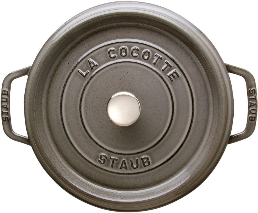 Staub La Cocotte Brter aus Gusseisen 24 cm/3,8 L, Graphitgrau