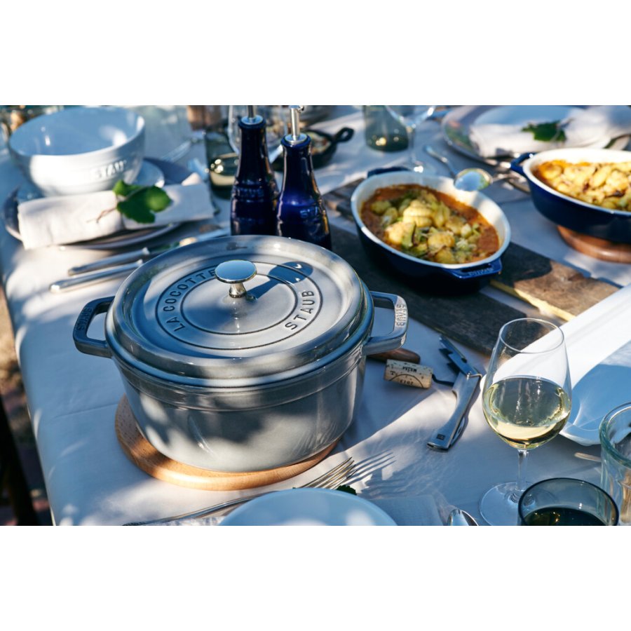 Staub La Cocotte Brter aus Gusseisen 24 cm/3,8 L, Graphitgrau