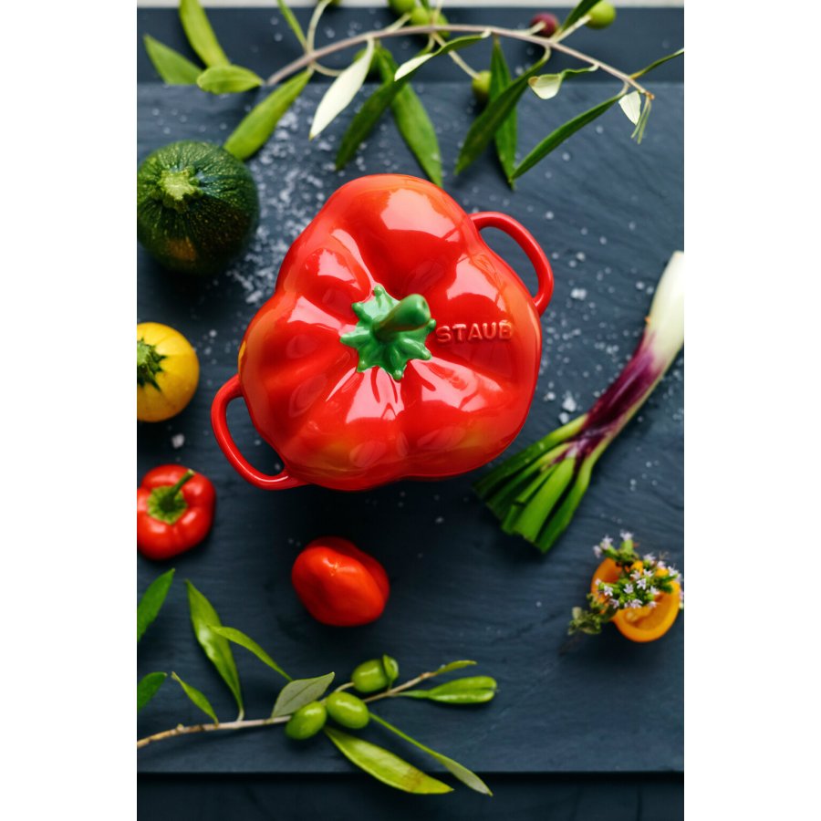 Staub Ceramique Cocotte Paprika 11 cm/0,5 L, Orangerot