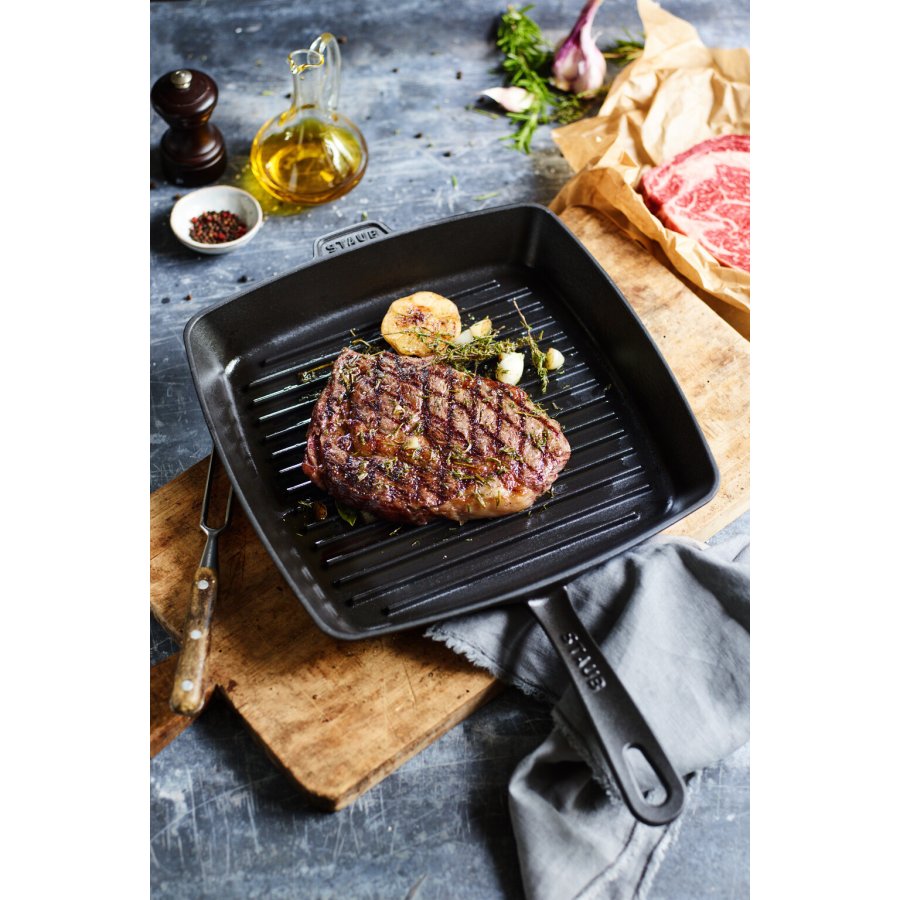 Staub Grill Pans Grillpfanne 26 cm, Schwarz