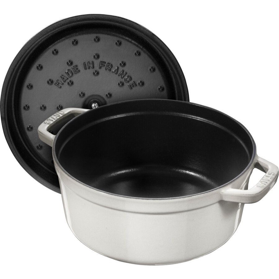 Staub La Cocotte Brter aus Gusseisen 18 cm/1.7 L, Weier Trffel