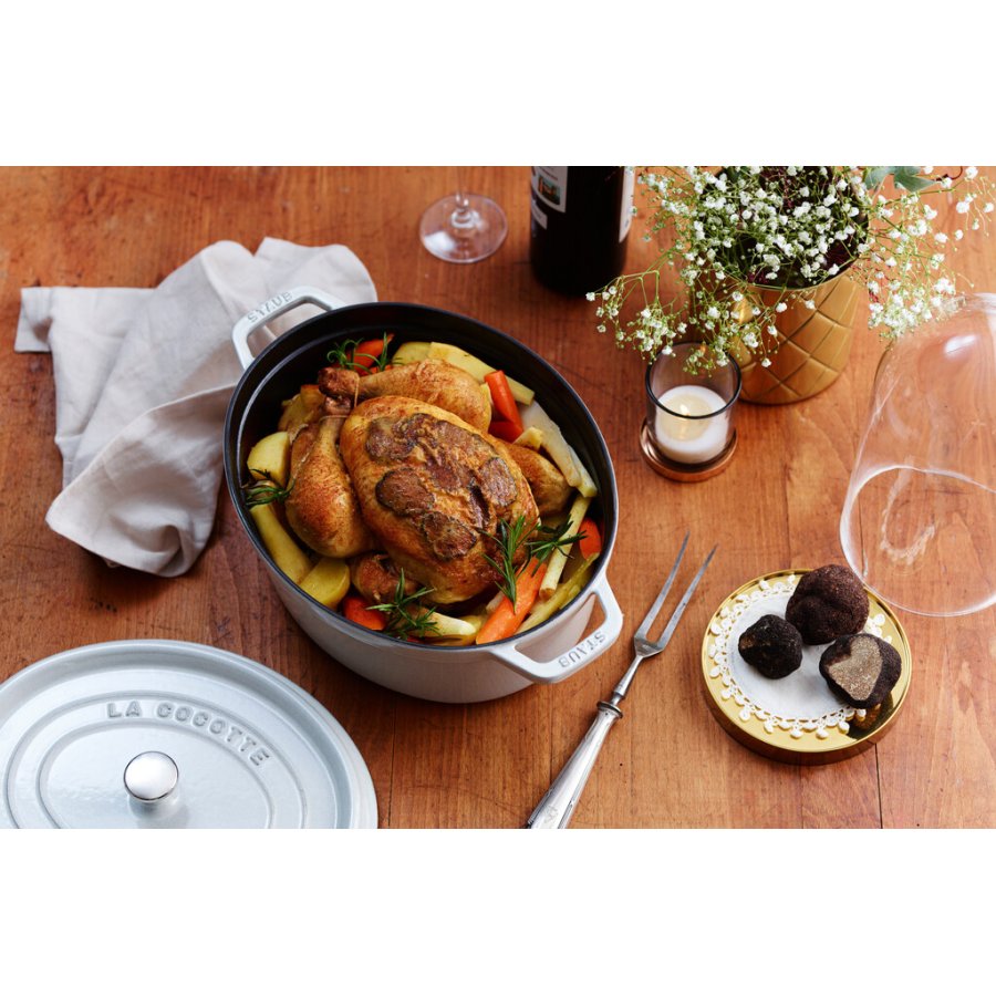 Staub La Cocotte Brter aus Gusseisen 29 cm/4.2 L, Weier Trffel