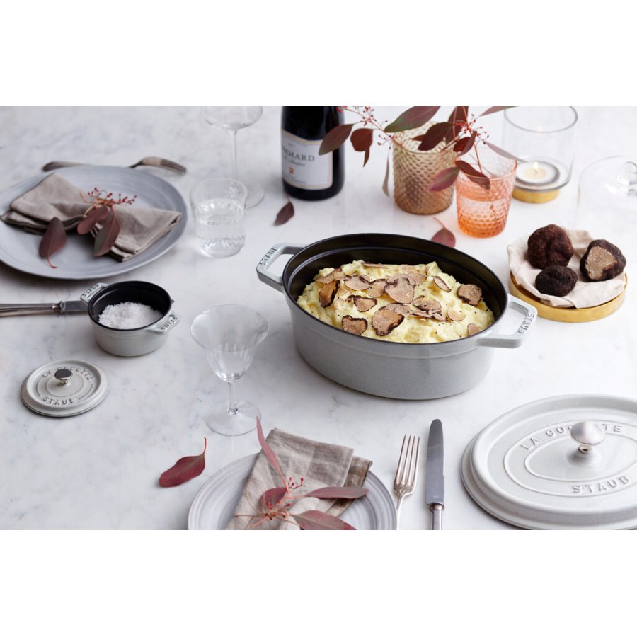 Staub La Cocotte Brter aus Gusseisen 31 cm/5,5 L, Weier Trffel