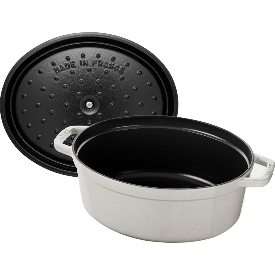 Staub La Cocotte Brter aus Gusseisen 23 cm/2,5 L, Weier Trffel