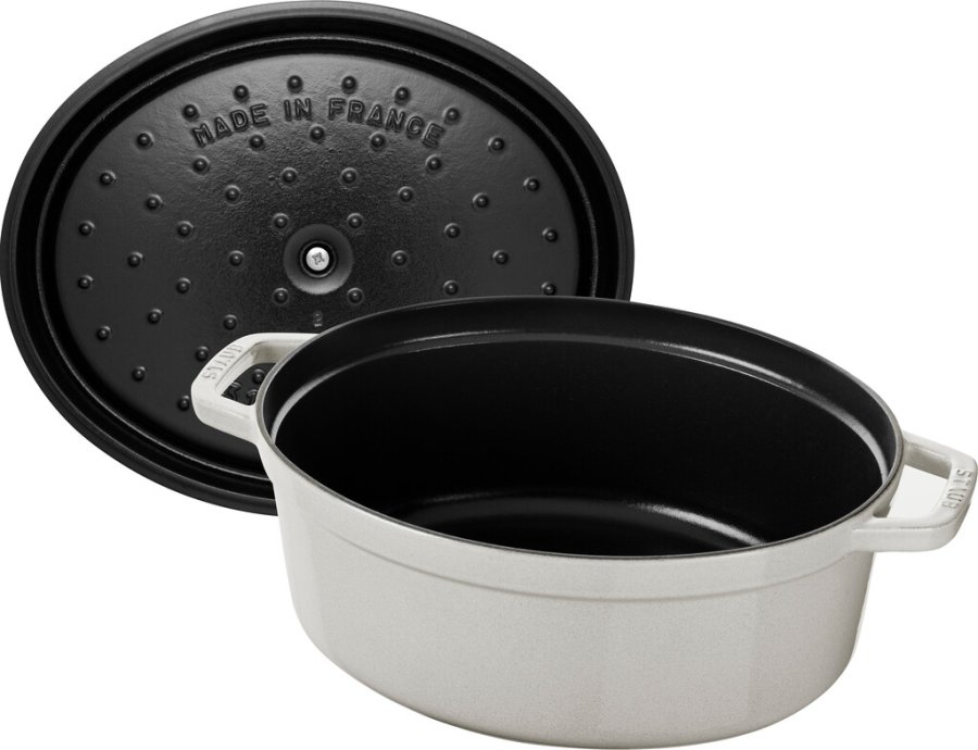 Staub La Cocotte Brter aus Gusseisen 23 cm/2,5 L, Weier Trffel