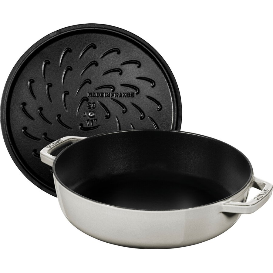 Staub Braisers Chistera Sauteuse 28 cm, Weier Trffel