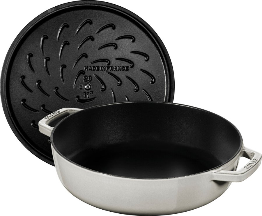 Staub Braisers Chistera Sauteuse 28 cm, Weier Trffel