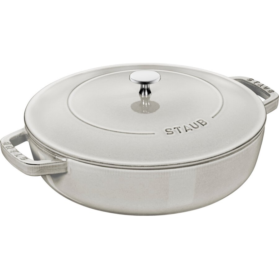 Staub Braisers Chistera Sauteuse 28 cm, Weier Trffel