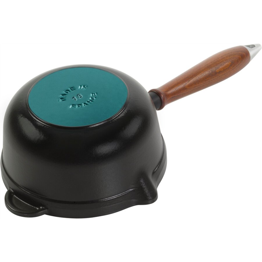 Staub Specialties Kasserolle mit Holzgriff 18 cm/1,9 L, Schwarz