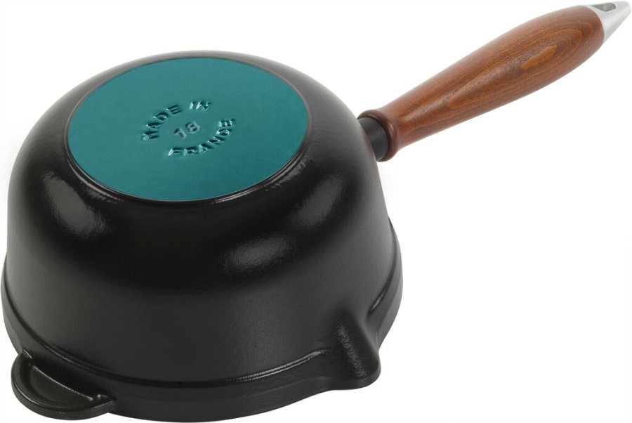 Staub Specialties Kasserolle mit Holzgriff 18 cm/1,9 L, Schwarz