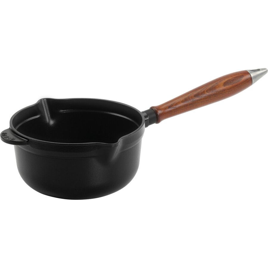 Staub Specialties Kasserolle mit Holzgriff 18 cm/1,9 L, Schwarz