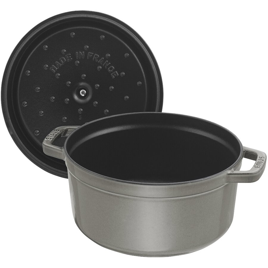 Staub La Cocotte Brter aus Gusseisen 20 cm/2,2 L, Graphitgrau