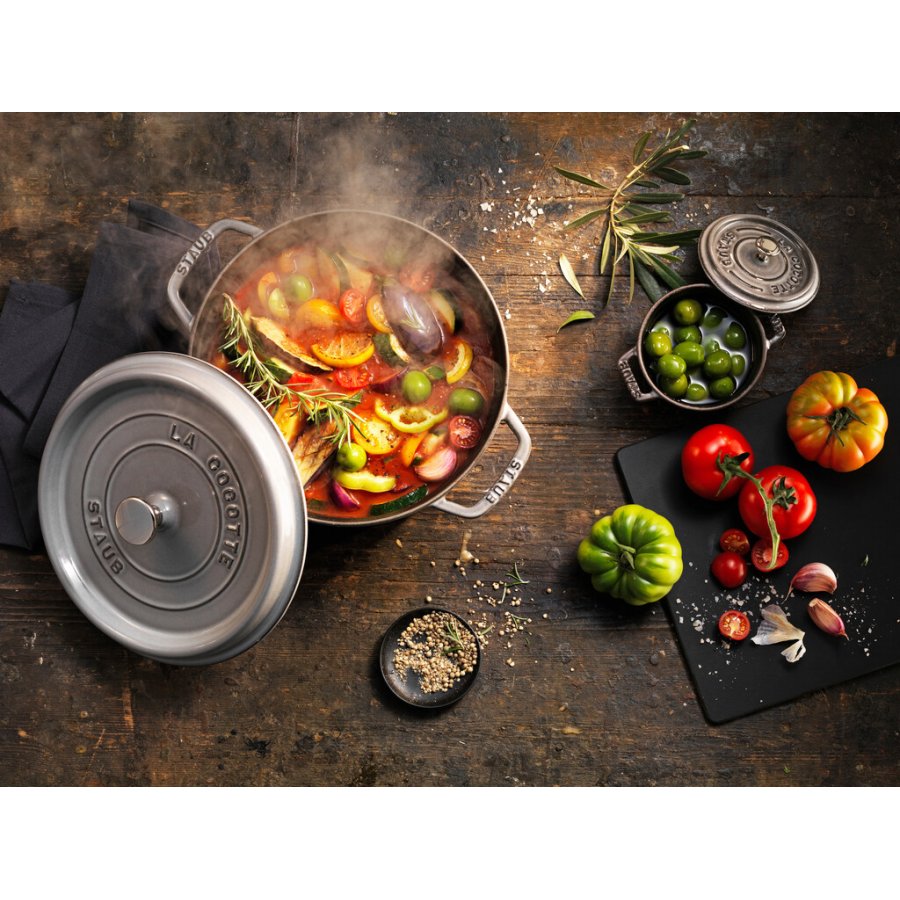 Staub La Cocotte Brter aus Gusseisen 28 cm/6,7 L, Graphitgrau