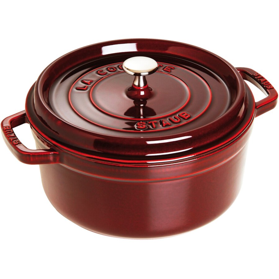 Staub La Cocotte Brter aus Gusseisen 24 cm/3.8 L, Grenadine