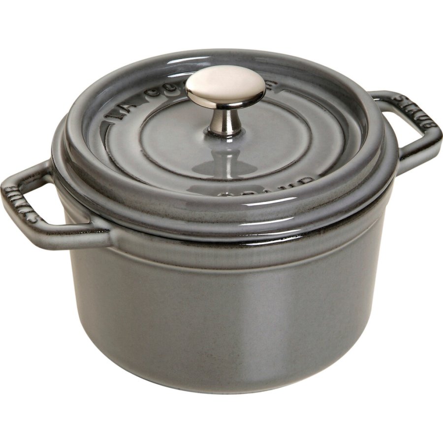 Staub La Cocotte Brter aus Gusseisen 14 cm/0,8 L, Graphitgrau