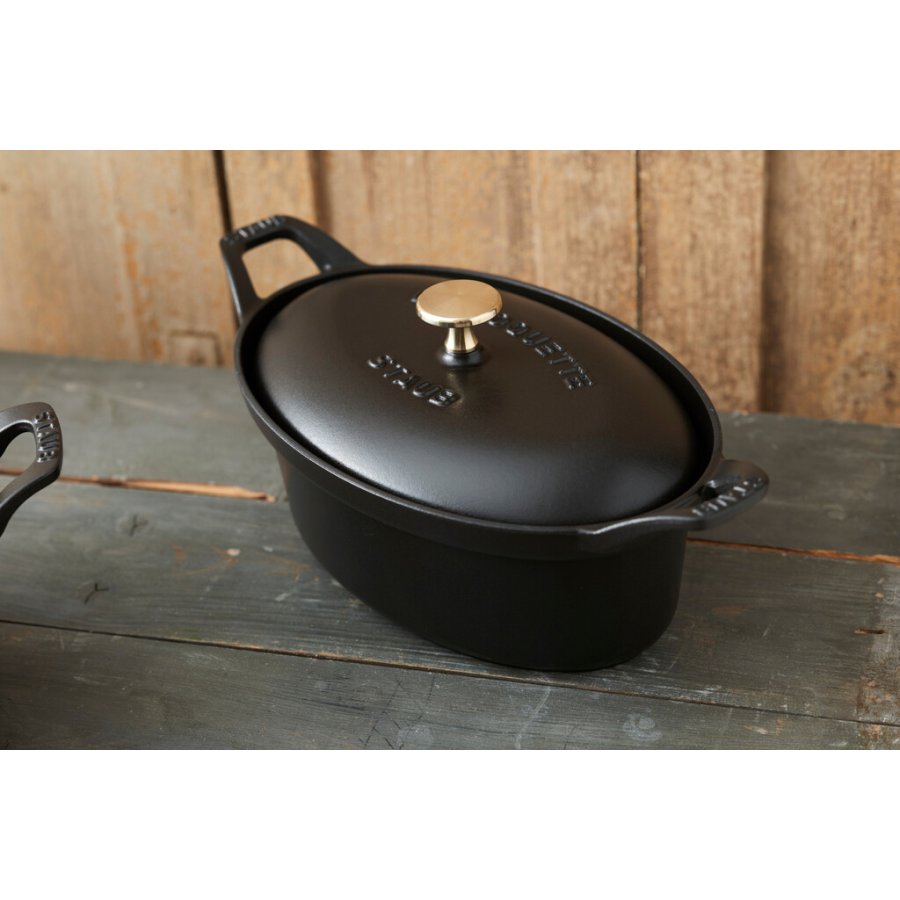 Staub Vintage Line La Coquette 23 cm/1,7 L, Sort