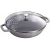 Staub Specialties Wok mit Glasdeckel 30 cm, Graphitgrau