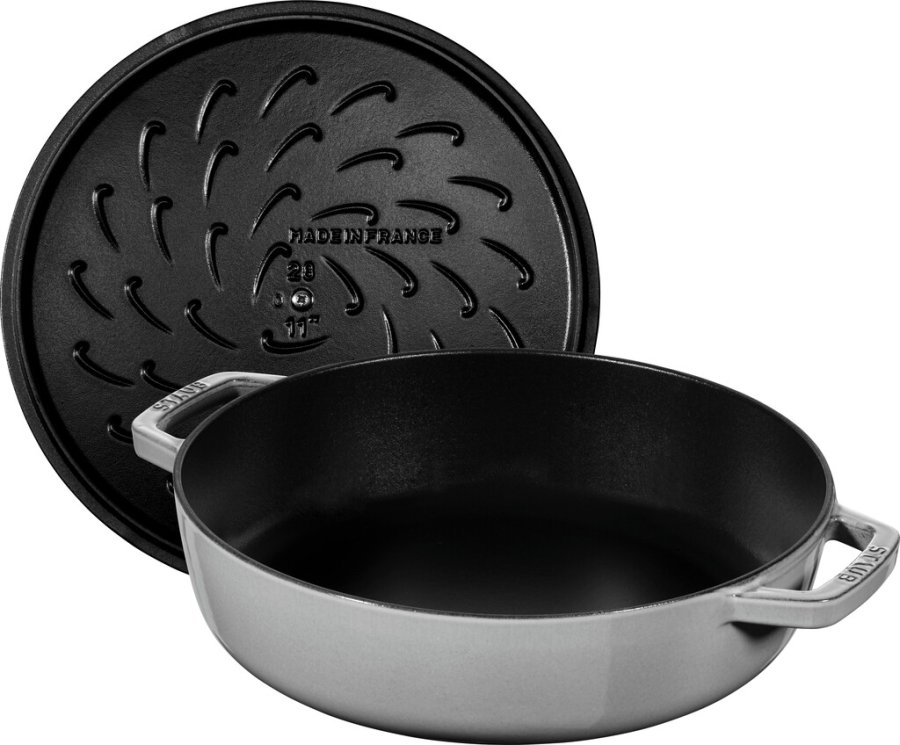 Staub Braisers Chistera Sauteuse 24 cm, Graphit-Grau