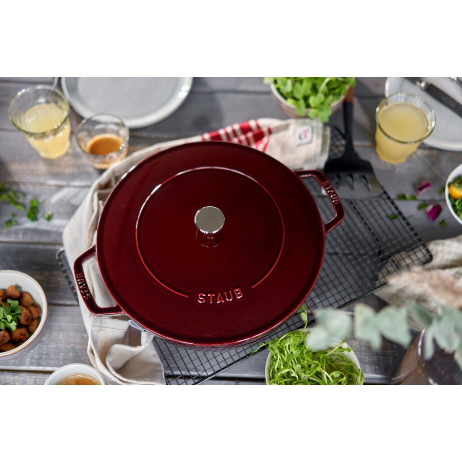 Staub Braisers Chistera Sauteuse 28 cm, Grenadine