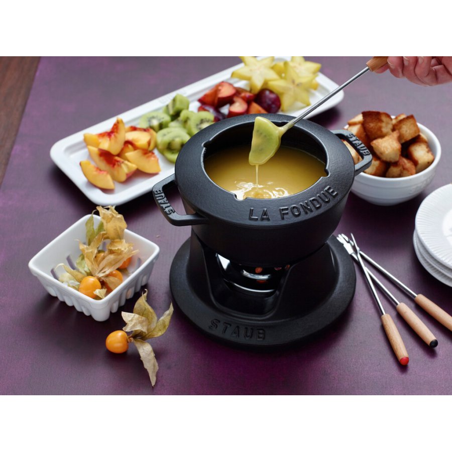 Staub Specialties Fondue-Set 16 cm, Schwarz