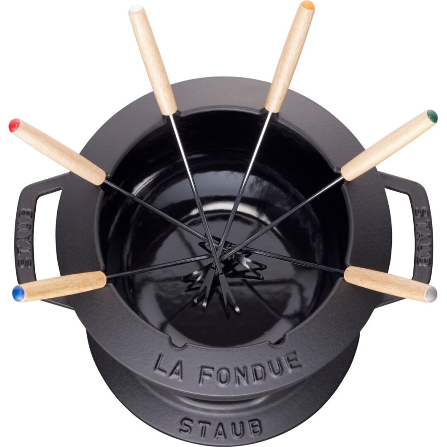 Staub Specialties Fondue-Set 18 cm, Schwarz