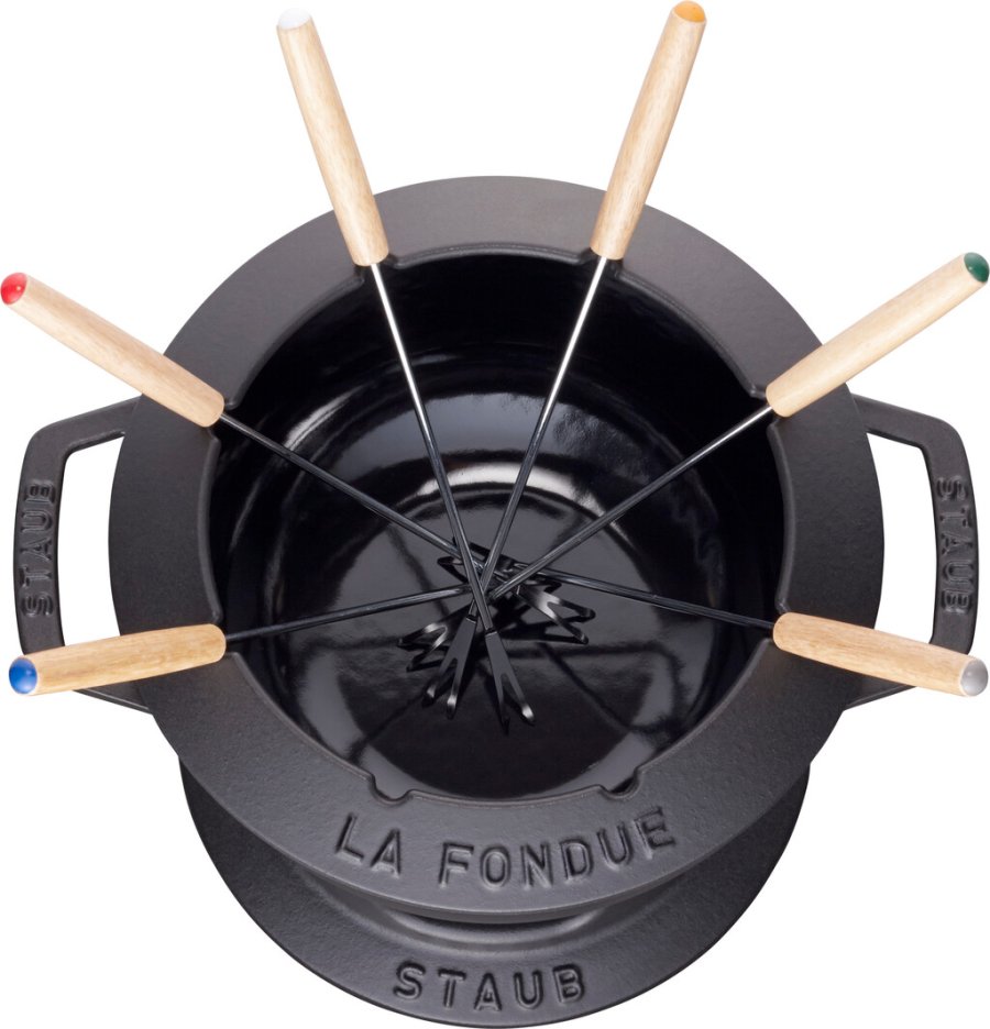 Staub Specialties Fondue-Set 18 cm, Schwarz