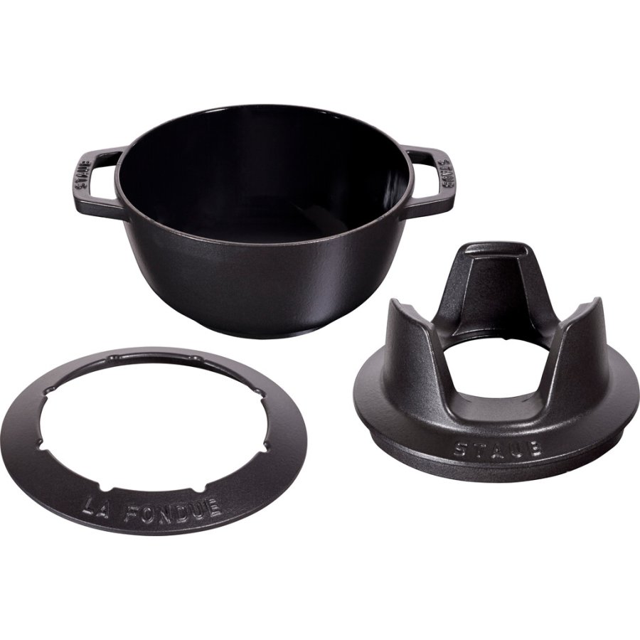 Staub Specialties Fondue-Set 20 cm, Schwarz