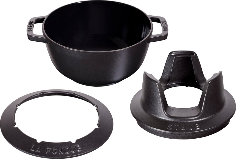 Staub Specialties Fondue-Set 20 cm, Schwarz