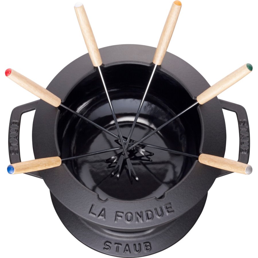 Staub Specialties Fondue-Set 20 cm, Schwarz