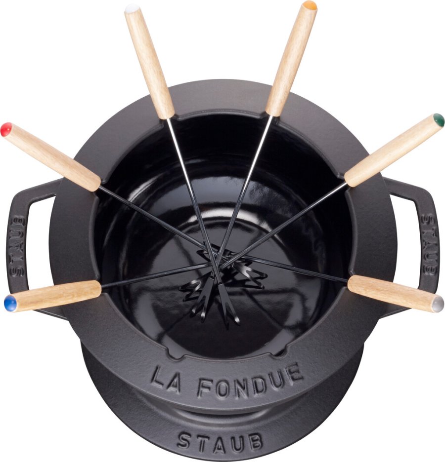 Staub Specialties Fondue-Set 20 cm, Schwarz